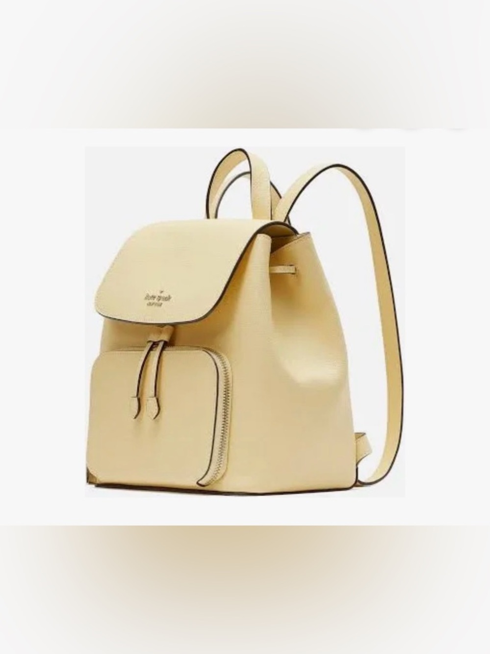 kate spade Buttercream Leather Backpack with Front Pocket